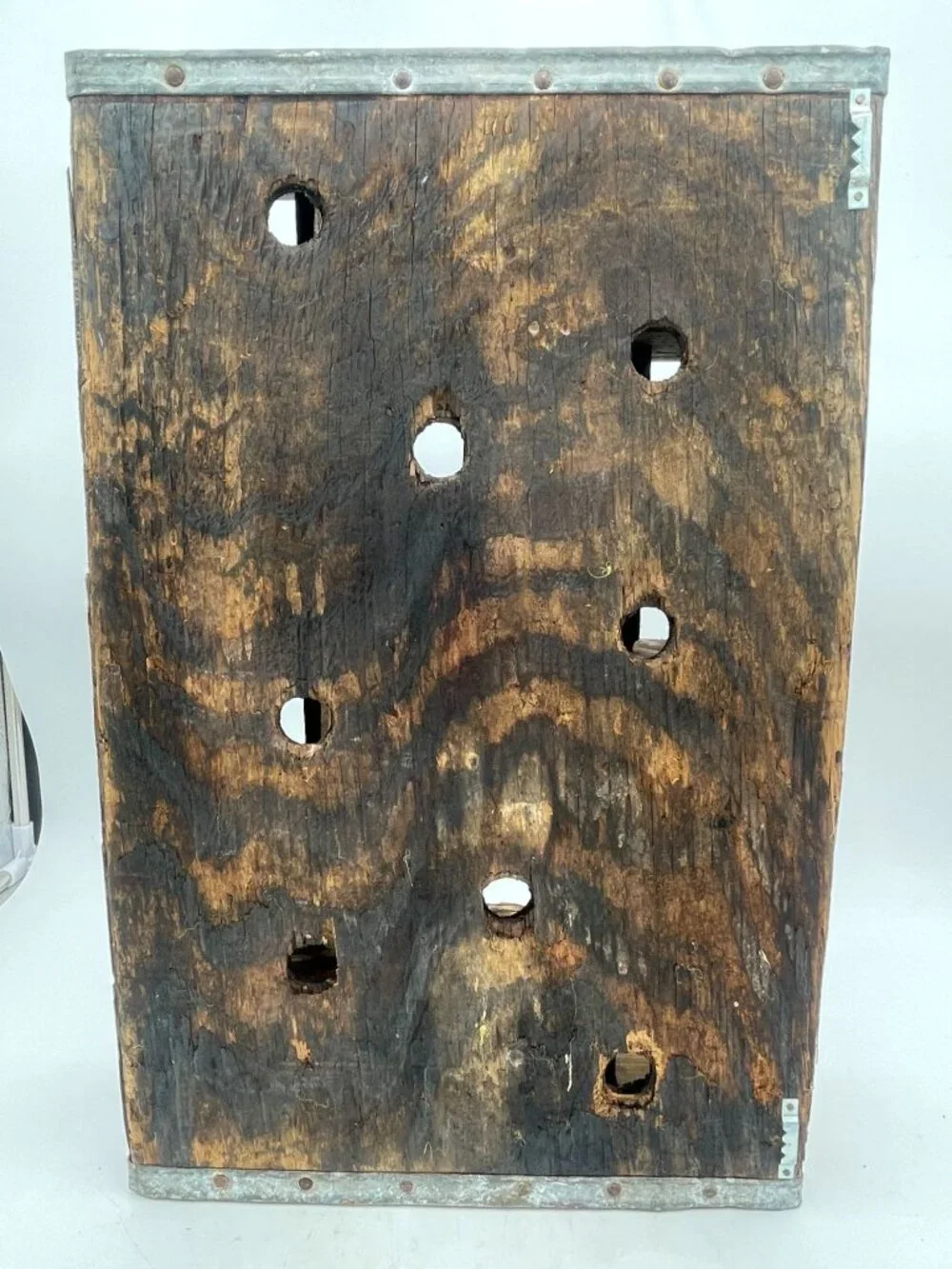 Vintage Coca-Cola Wooden Bottle Crate 24 Compartments Red Weathered Rustic Decor